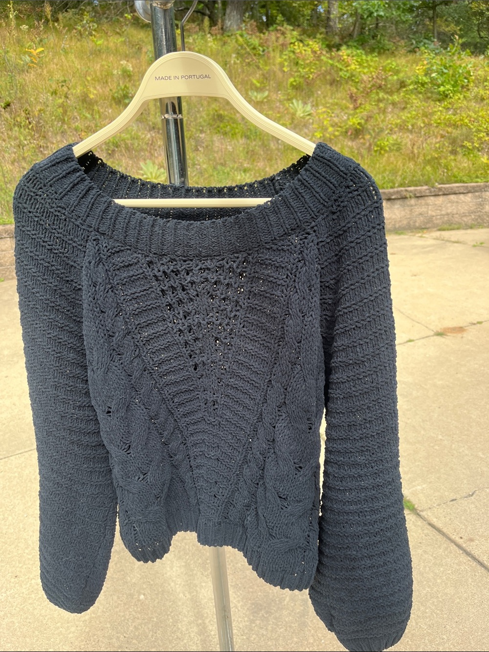 Cute Black Cable Knit Sweater
